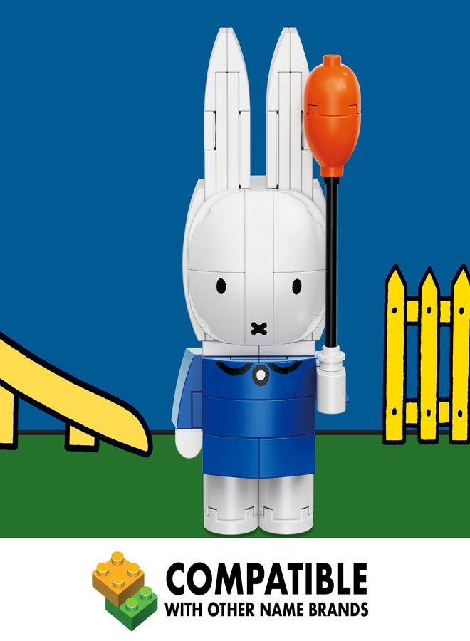 Brickcraft Miffy with Balloon Building Block Set 100-Piece Cute Bunny Figure in Blue Dress Holiday Christmas Toy Gift for Kids Collectors Fans Ages 8+ Festive DIY Brick Kit for Holiday Fun - Image 2